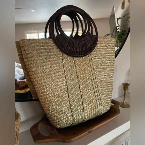 Like green straw beach bag - Picture 1 of 3